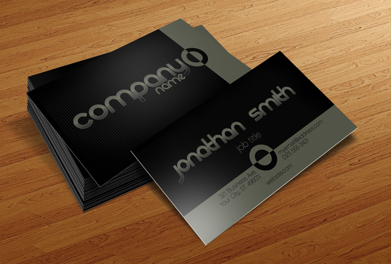 free basic business card template  psd for photoshop
